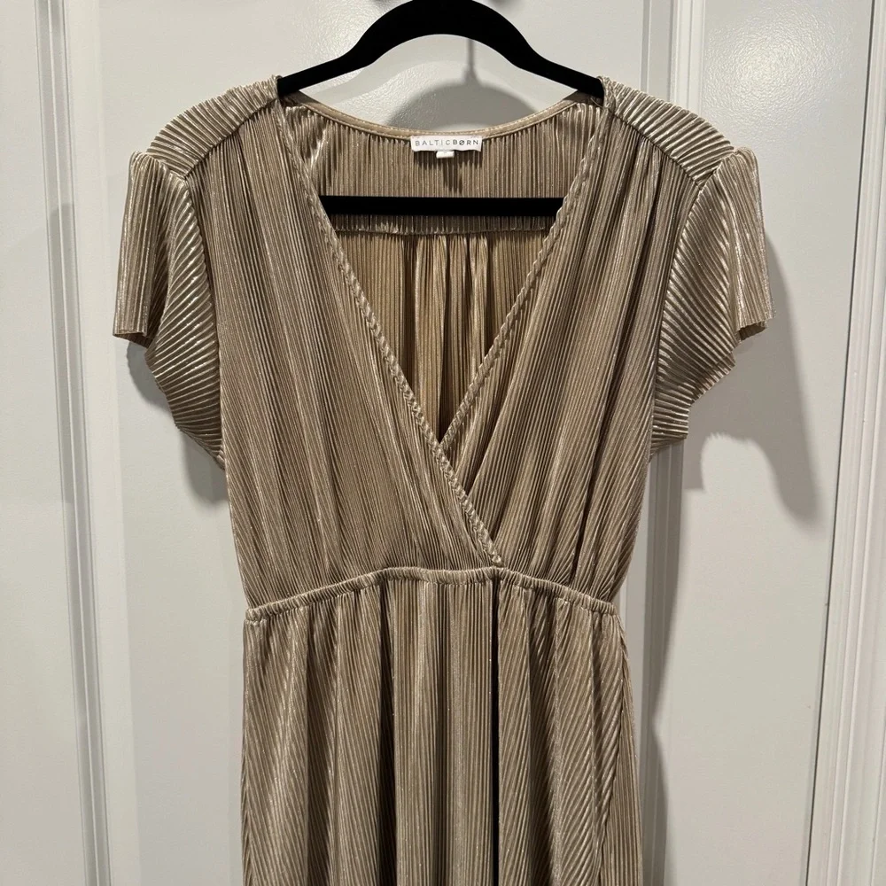 Baltic Born Athena Dress Gold Maxi Dress Wedding Gala Black‎ Tie Formal Dress - Picture 7 of 10